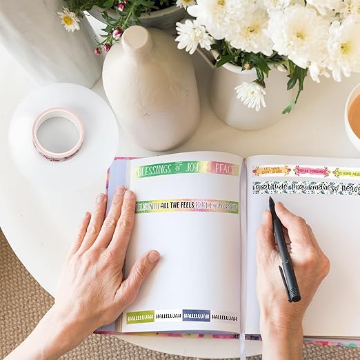 Janlaugh 24 Rolls Christian Washi Tape Gifts Bulk Religious Inspirational Scripture Supplies Bible Verse Tape for Bible Study Journaling Crafting Christmas Stocking Stuffers Gift (Vintage)