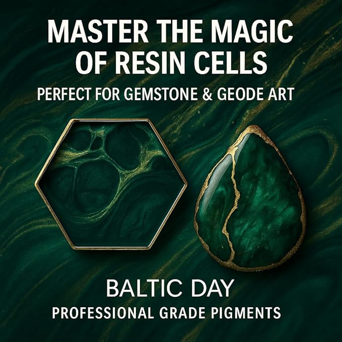 BALTIC DAY Emerald Green Epoxy Resin Pigment Paste XL (191g/6.7oz) β Opaque Epoxy Dye & High Concentration Coloring Paste, Mica Powder Alternative for Resin Art, Jewelry, Tumblers
