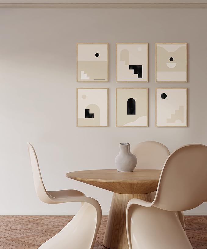 HAUS AND HUES Beige Oak Wood 12x18 Picture Frame - Modern Wood Wall Art Display - Lightweight 12x18 Frame for Art Prints, Photos, Posters - Ready-to-Hang Vertically & Horizontally (Set of 9)