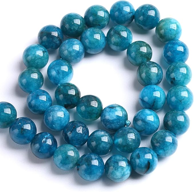12MM 32PCS Blue Apatite Spacer Loose Beads for Jewelry Making DIY Bracelet Necklace
