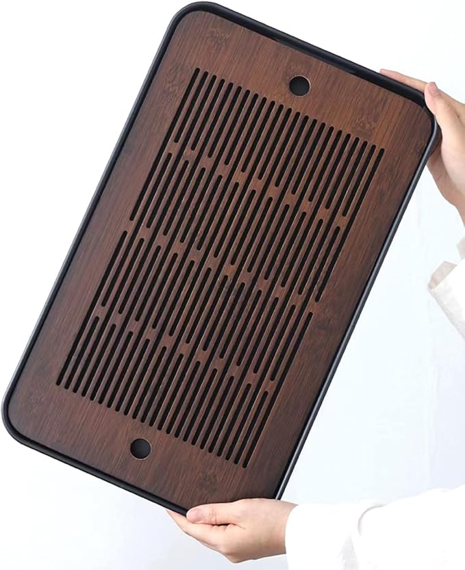 Large 17 Inch Bamboo Chinese Gongfu Tea Tray Table Box with Water Storage for Kungfu Kung fu Tea Set