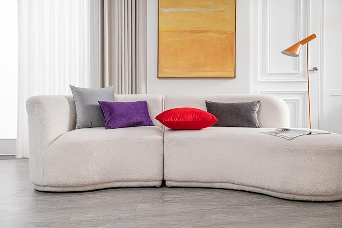 Throw Pillow Covers 12x20 Dark-Grey: 2 Pack Cozy Soft Velvet Rectangular Decorative Pillow Cases for Farmhouse Home Decor