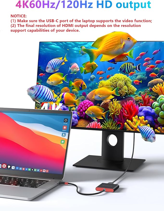 Switch 2 Dock Station with PD+4K HDMI 2.1+ USB A 3.2, Switch 2 Portable Dock for Nintendo Switch 2 Dock Compatible MacBook,Laptops(Requires Manual Update from After-Sell Support for V21) (Black)