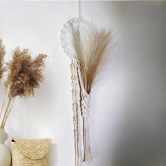 Avoik Macrame Wall Hanging, Boho Woven Wall Decor Handmade Chic Wall Art Hanging Tapestry Decoration Modern Bohemian Wall hanging Decor for Bedroom Living Room Farmhouse Apartment Dorm, Beige