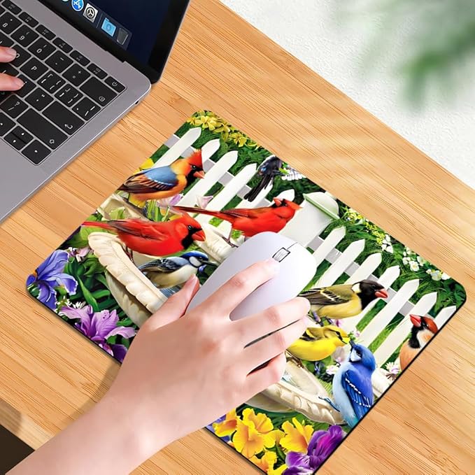 Bird Texture Mouse pad, Square Waterproof and Anti Slip Mouse pad for Office laptops