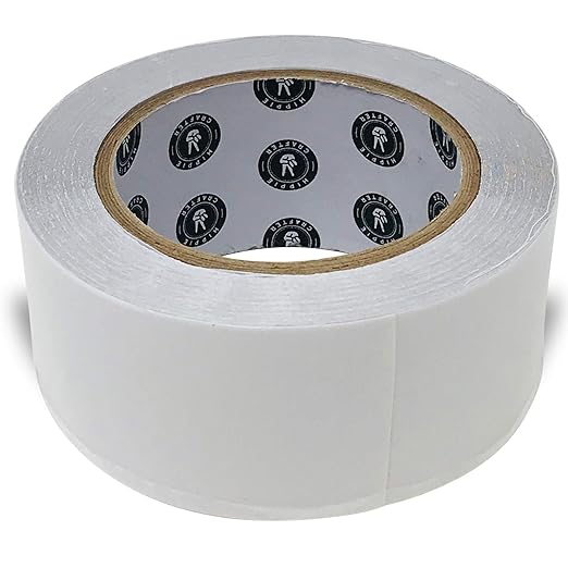 Clear Double-Sided Tape for Crafts, 2 Inch Wide Heavy-Duty Adhesive, Strong Sticky Thin Mounting Tape for Posters, Carpets, and Wall-Safe Use, 90ft x 2"