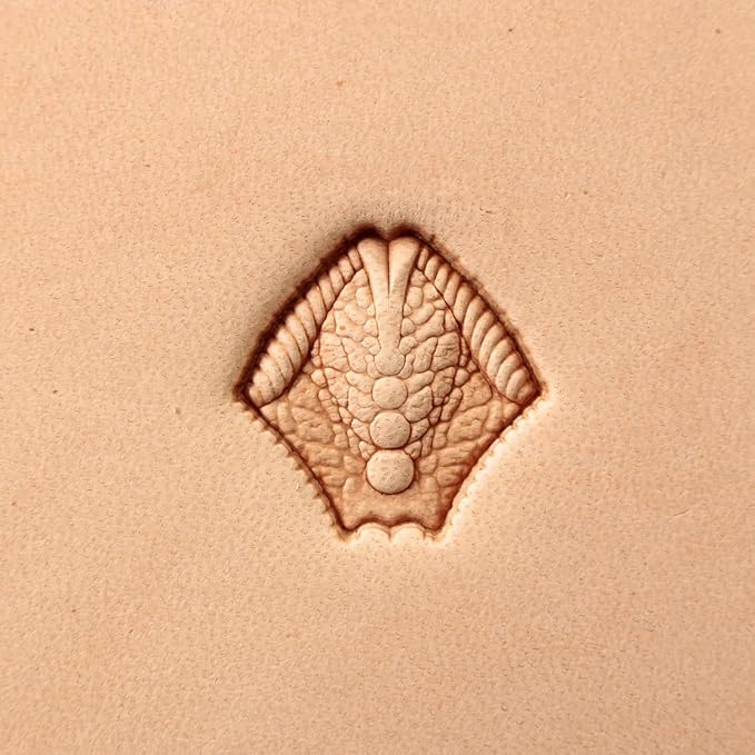 DandS ltd Leather Stamp Tool, Dragon Scale, Professional Steel Craft Tool for Leatherworking, Embossing, Carving & Stamping Leather Projects, Belts Wallets & DIY Projects Compatible with Mallet #476B