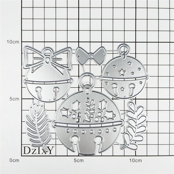 DzIxY Christmas Bell Leaves Metal Cutting Dies for Card Making Kit Embossing Paper Die Cuts Set Scrapbook Stencils Supplies Machine Templates