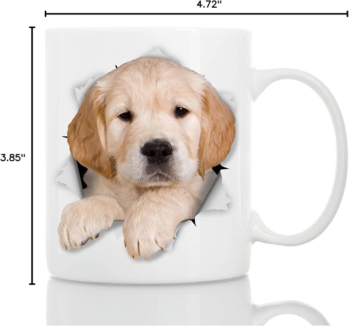 Golden Retriever Mug - Ceramic Funny Coffee Mug - Perfect Dog Lover Gift - Golden Retriever Coffee Mug - Great Birthday or Christmas Surprise for Friend or Coworker, Men and Women (11oz)