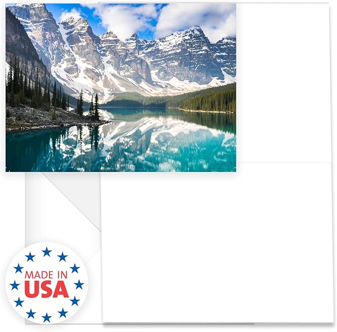 Beautiful Scenery Generic Note Card Pack / 24 Nature Greeting Cards With White Envelopes / 6 Breathtaking Outdoor Scenery Designs / 4 5/8" x 6 1/4" All Occasion Sympathy Cards
