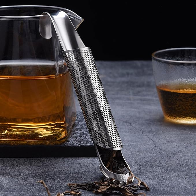 Stainless Steels Teas Strainer Infuser And Brush Set Upgraded Hanging Hook Handle Fine Net Filter For Multiple Brews Infuser For Loose And Coffee
