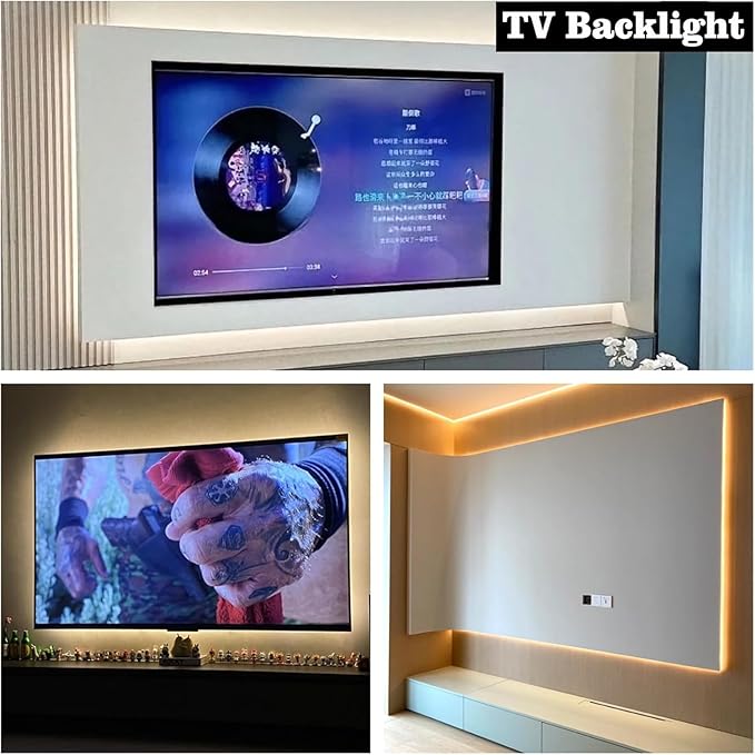 USB Type-C Powered 2M/6.56Ft 5V COB LED Strip Light with Dimmer of Memory Function,Warm White 2700K,640LEDs,Flexible Tape Light for TV Monitor Backlight,Mirror,Cabinet,Wardrobe,Cupboard DIY Lighting