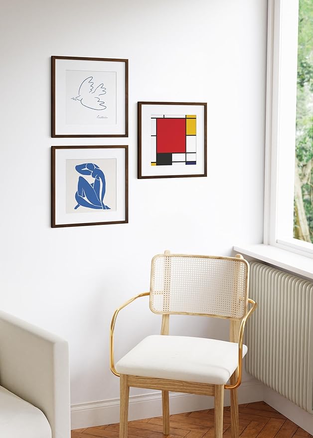 HAUS AND HUES Walnut Square Frames Set of 3-16x16