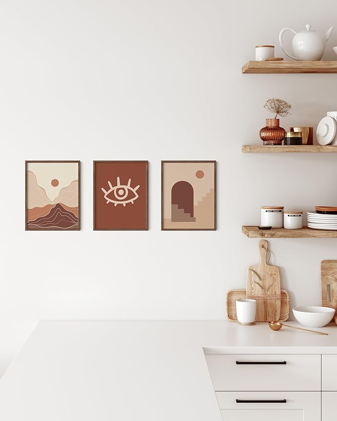 Haus and Hues 8.5x11 Walnut Oak Wood Picture Frames Set of 15 - Premium Bulk Picture Frames 8.5x11 Bundle - Elegant Gallery Wall Frame Set for Posters, Art Display - Ideal for Wall Decor in Home &