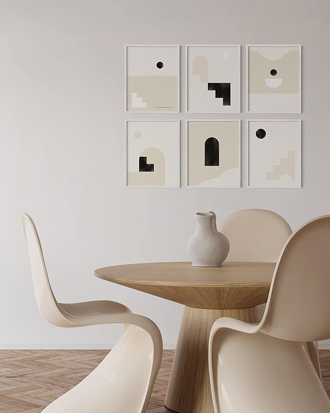 HAUS AND HUES White Oak Wood 12x16 Picture Frames - Set of 6, Modern Frames for Posters and Prints