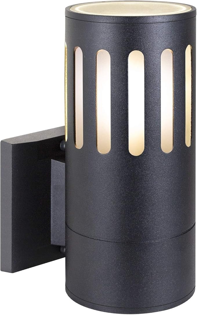 Outdoor Wall Sconce, Exterior Lighting Fixture - ETL Listed, Die-cast Aluminum Waterproof Wall Mount Cylinder Design - 1-Direction Up or Down Light Fixture for Porch, Backyard or Patio