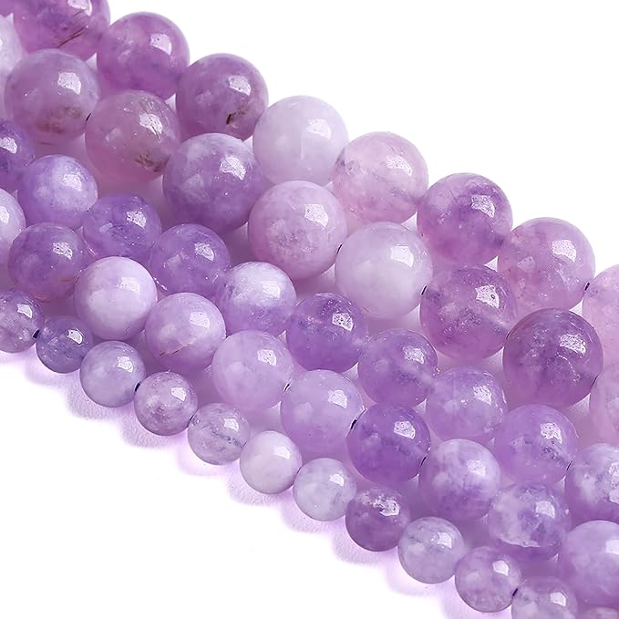 6MM 60PCS Natural Stone Lavender Amethyst Crystal Beads for Jewelry Making DIY Bracelet