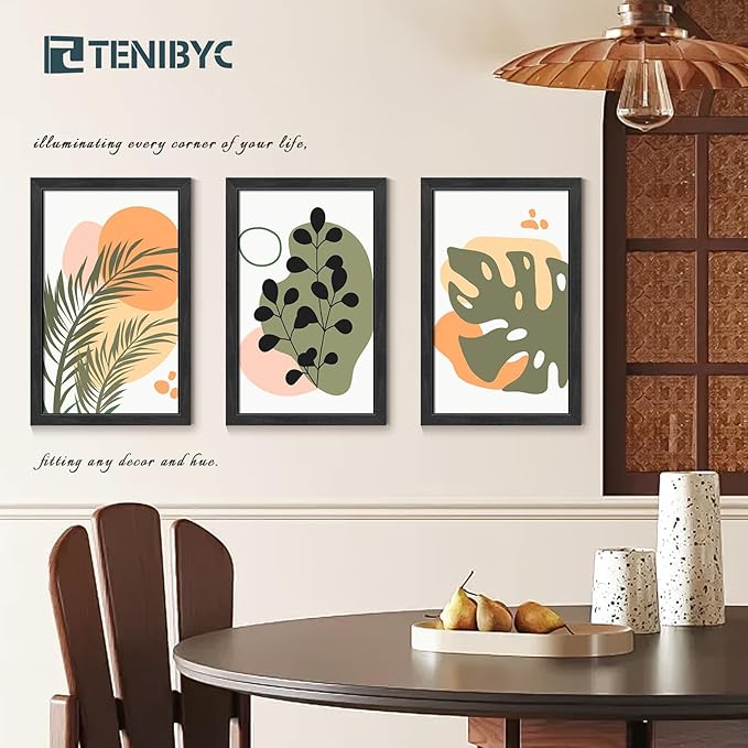 Picture Frame 4 Pack - Solid Wood Poster Photo Frame - Woodgrain Series - Room, Office, Gallery, Studio Display - Wall Hanging