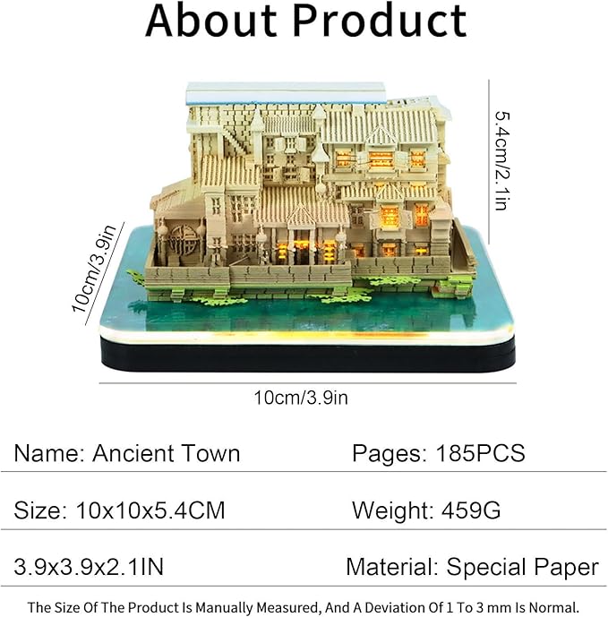 Time Piece Calendar 2026,3D Tree Tear-Away Memo Pad Creative Desk Calendars,3D Notepad Paper Carving Art Sticky Notes,3D Calendar 2026 Suitable for Room and Office Desktop Decoration
