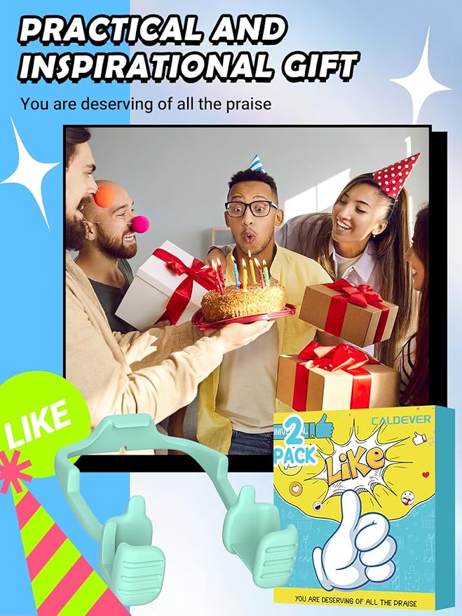 Stocking Stuffers for Teens Boys Men Adults for Kids Tablet Stand Thumbs Up Lazy Cell Phone Stand Holder for Desk Funny Gift for Women Girls Husband Wief Ideas Birthday Gadgets