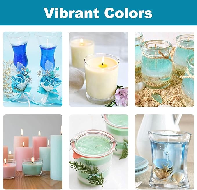 YRYM HT Candle Dye - 7 Colors Candle Making Liquid Dye,Candle Color Dye Set for Candles Making(7 Bottle)