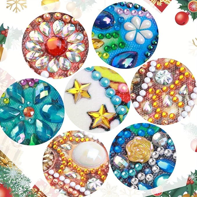 Tontut Diamond Painting Kit for Adult Beginners, Moon Santa Claus Christmas Tree 5D Special Diamond DIY Crystal Rhinestone Crafts for Home Wall Decoration