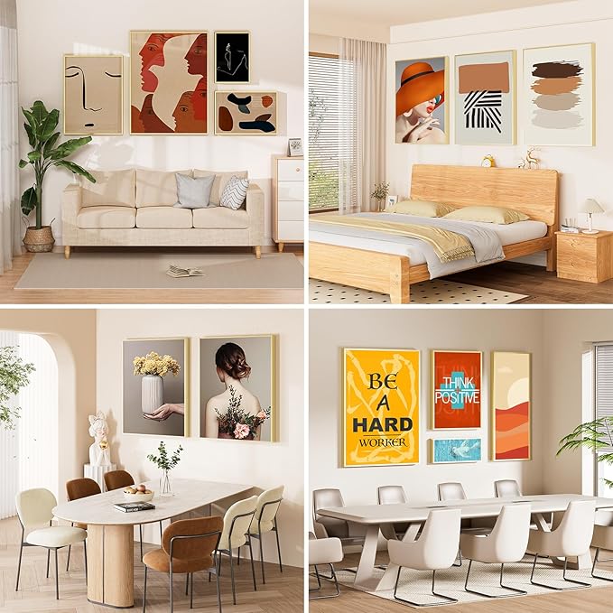 12x15 Aluminum Metal Picture Frame,Tempered Glass Gold Photo Frame 12x15 for Family Photo,Posters,Art,Document to Wall Mount Horizontally or Vertically
