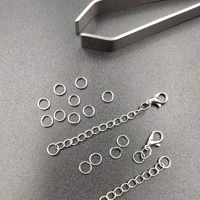 6mm Open Jump Rings Jewelry DIY Findings for Choker Necklaces Bracelet Making, Silver, 1000 PCS