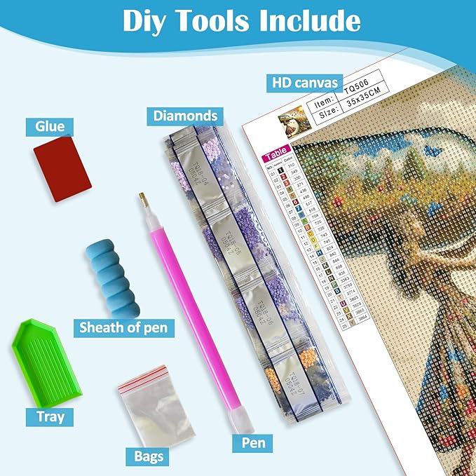 Sunflower Butterfly Sun Diamond Painting Kits for Adults, 5D Diamond Art Kits for Adults Beginners, DIY Full Round Drill Diamond Dot Painting Gem Art Kits for Adult, Home Wall Decor 13.8x13.8 Inch