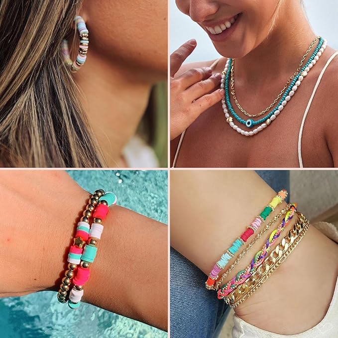 Friendship Bracelet Making Kit 96 Colors, 900pcs Letter Beads, 100pcs Number Bead, Gold Silver Spacer Charms for Concert Bracelets Jewelry Craft