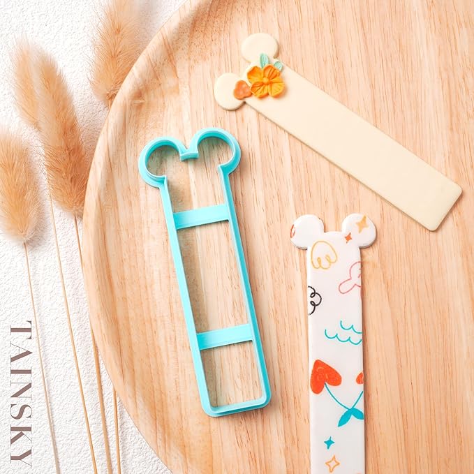 Bookmarks Polymer Clay Cutters, Bookmark Creator for Polymer Clay Jewelry, 5 Pcs Reading Clay Cutters for Making Earrings Jewerly, Clay Earring Cutters, Polymer Clay Earrings Tools