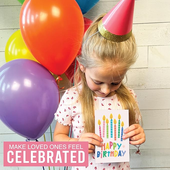 Hadley Designs Happy Birthday Cards Bulk with Envelopes - 54 Assorted Birthday Cards for Kids & Adults, Bulk Greeting Card Pack for Office, Generic Bday Notecards with Envelopes, Designed in USA