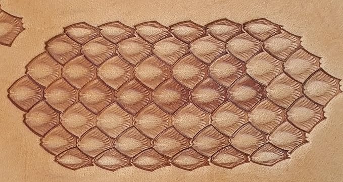 DandS ltd Leather Stamp Tool, Serpent Skin, Professional Steel Craft Tool for Leatherworking, Embossing, Carving & Stamping Leather Projects, Belts Wallets & DIY Projects Compatible with Mallet #67