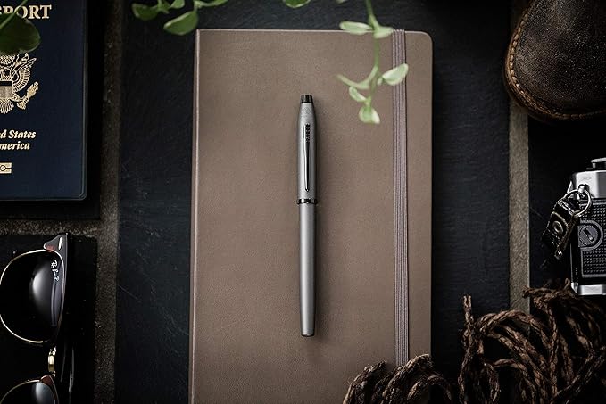 Cross Century® II Fountain Pen Gunmetal Gray with Polished Black PVD Appointments and Polished Black PVD Coated Stainless Steel Fine Nib