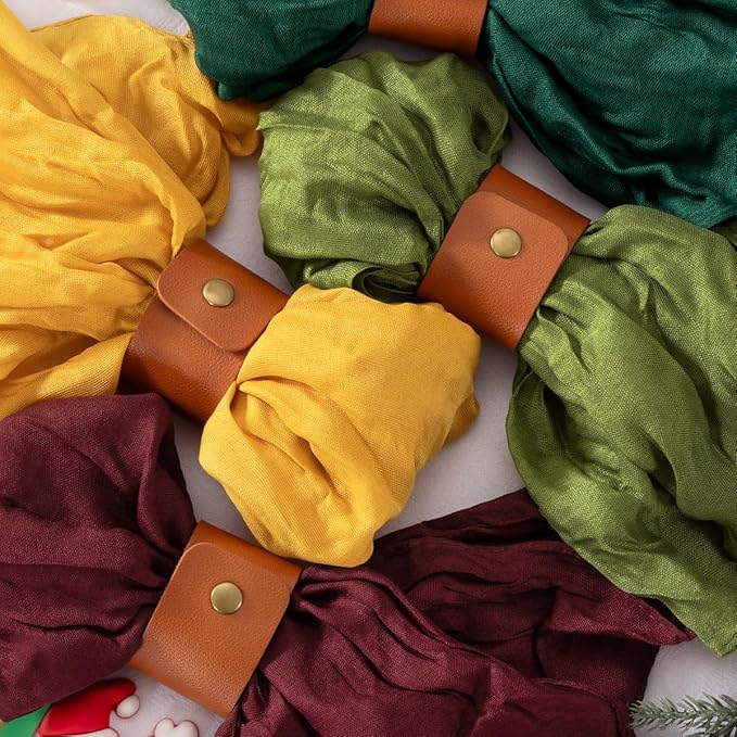 20 Pack Fall Cheesecloth Napkins Washable Christmas Cloth Napkins Set of 20 Cotton Dinner Table Napkins Bulk 21x21 Inches for Thanksgiving Xmas Wedding Bridal Baby Shower Party Decor