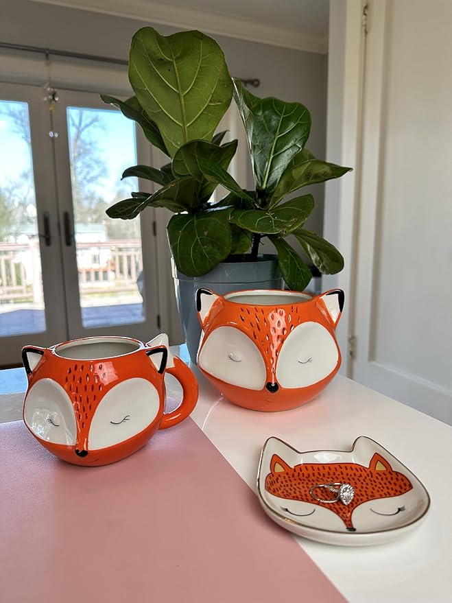 Streamline Imagined Ceramic Orange Fox Mug