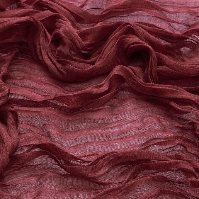 20 Pack Burgundy Red Cheesecloth Napkins Spring Cloth Napkins Set of 20 Burgundy Dinner Napkins Bulk 21x21 Inches for Wedding Bridal Shower Baby Shower Valentine's Day