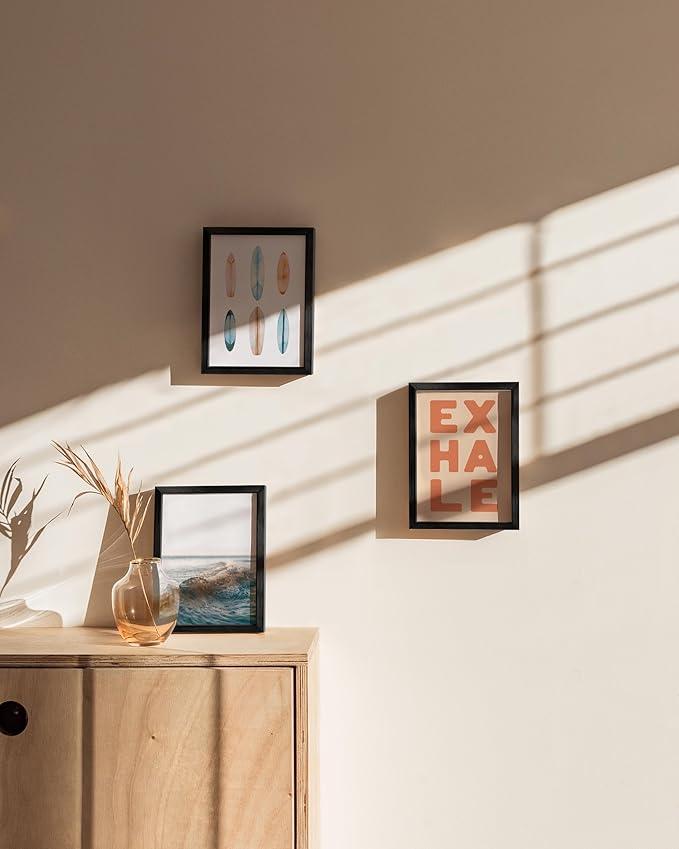HAUS AND HUES 5x7 Black Metal Picture Frames - Black 5X7 Photo Frames - Features Premium Aluminum, Vertical Hanging, Easel Back for Tabletop, Home, Office (5x7 in, Black, Set of 15)