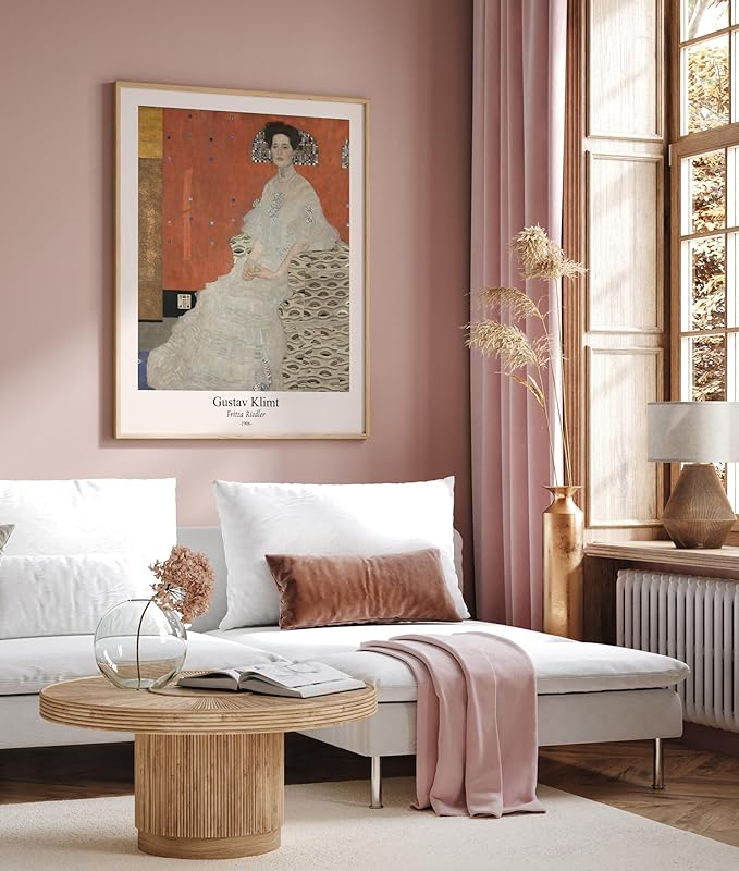 Poster Master Vintage Gustav Klimt Poster - Retro Fritza Riedler Print - Art Nouveau - Portrait Art - Symbolism Art - Aesthetic Art - Classic Painting - Living Room Decor - 24x32 UNFRAMED Wall Art