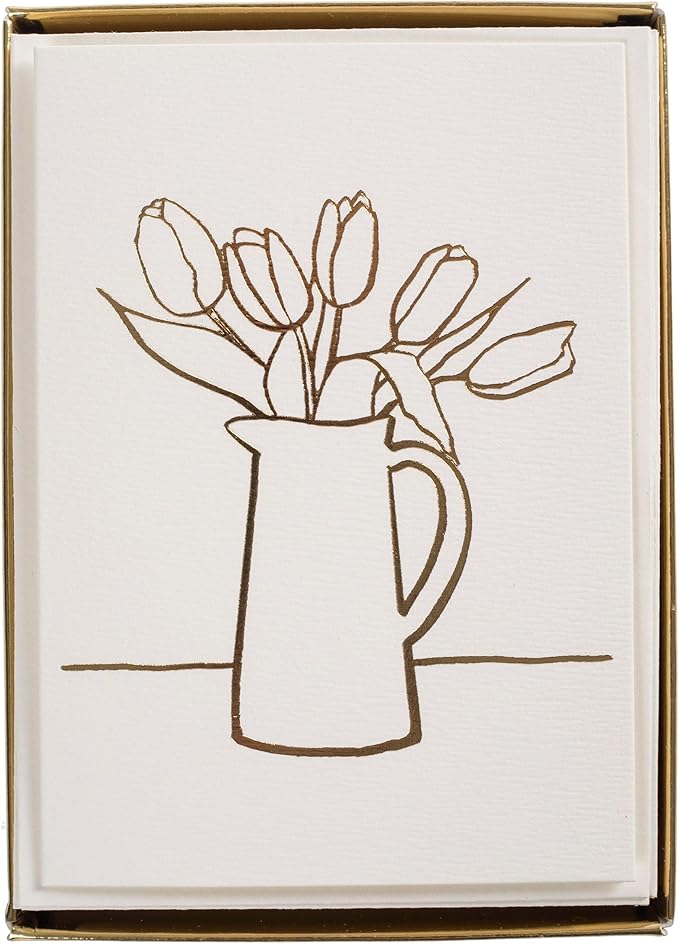 Graphique Boxed Cards, Simple Floral – Includes 16 Cards with Matching Envelopes and Storage Box, Cute Stationery Made on Durable Cardstock, Cards Measure 4” x 5.625