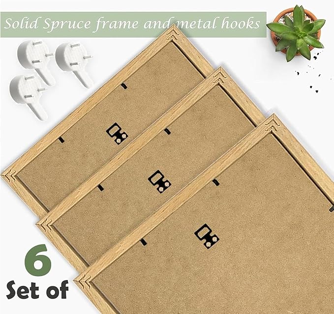 Induslyfe Framed Eucalyptus Sage Green Botanical Plant Wall Art Canvas Decor Set of 6, Leaves Wall Art Prints Posters Art, Eucalyptus decor Flower wall art for bathroom bedroom living room decor 9x12