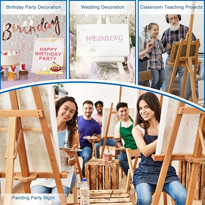 ESRICH Stretched Canvas for Painting, 2 Pack 9x12 Inch Canvas Value Pack,Primed Acid-Free Cotton Blank Canvases, Painting Canvas for Oil & Acrylic Paint.