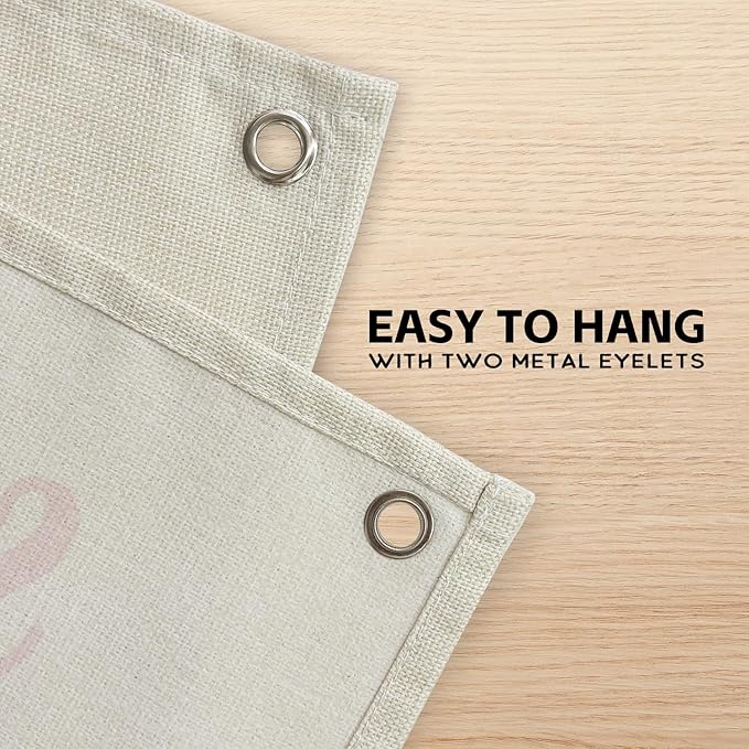 Girls Room Decor, Sisters Make The Best Friends, Canvas Banner Wall Hanging Banner Flag Decor for Nursery Classroom Playroom Kids Room