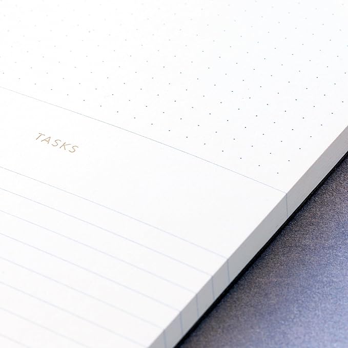 Elegant Weekly Planner Notepad, Undated, 11.22" x 7.87", 52 Sheets (Whole Year), Gold Foil, Tear Off Sheets, Minimalist Work Planner Pad, Weekly To Do List Notepad, Eco-friendly, FSC™ Certified Weekly Desk Planner