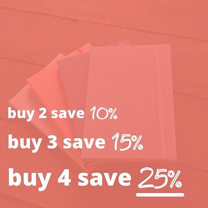 Portage Blank Hardcover Aesthetic Notebook Writing Journal – Bleed-Proof Paper Notepad for Journaling, High GSM, A5 Notebook, Cream Pages - Salmon, 6 x 8.5 Inches, 224 Pages