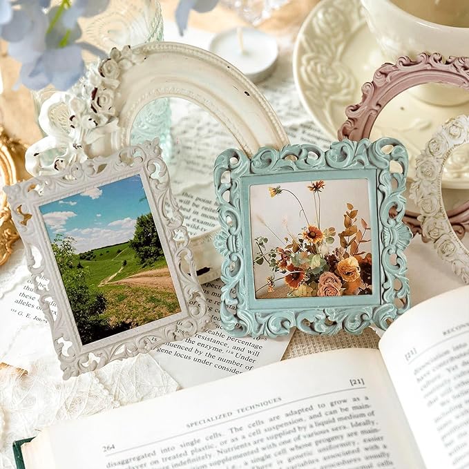 MAFELOE Scrapbook Supplies for Decorative Paper Aesthetic, Art Collage Album and Card Making, Junk Journal Kit Handmade Scrapbook Paper Craft, 4 Packs, 10 Pieces Each - Retro Relief Frame