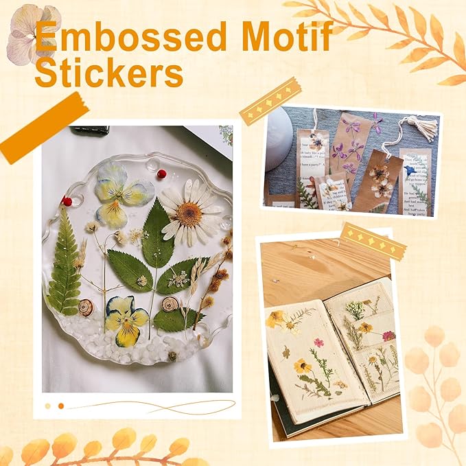 Pressed Dried Flowers for Resin Crafting, Natural Preserved Petals & Leaves for Art, Candles, Scrapbooking, Nail Art, Floral Decor – Complete Kit for Crafts & DIY Projects