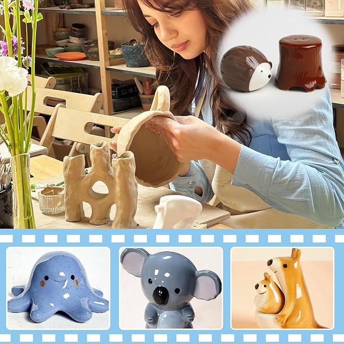 500ml Air Dry Clay Glaze, Air Dry Clay Varnish Can Not Only Used to Prevent Clay Cracking, Scratches, and Wear, Polymer Clay Glaze Can Also Having a Gloss Glaze Effect (Gloss)