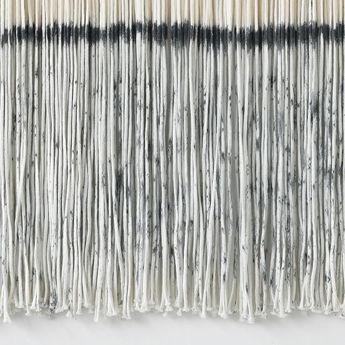 Flber Macrame Wall Hanging Dip Dyed Fiber Art Modern Minimalist Boho Wall Art for Living Room Bedroom Office Backdrop 39" W x 33" L