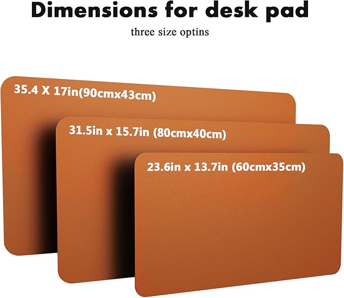YSAGi Double-Sided Desk Pad, 35.4"x17" Leather Desk Mat, Eco Cork Desk Pad Protector,Large Mouse Pad,Waterproof Desk Blotter for Office/Home (Brown/Cork)
